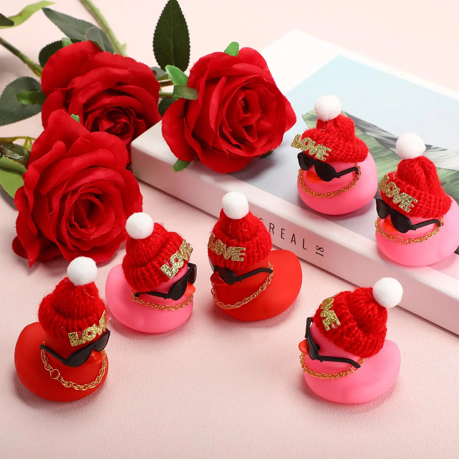 24 /72Pcs Valentine's Day Mini Rubber Duck , Valentine Rubber Duck in Bulk Bath Toys for Kids Valentines Classroom Gift Exchange 3