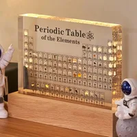 Acrylic Elements Periodic Table Mendeleev Safe Periodic Table Figurine Display Science Ornament Room Decoration Desk Accessories 1