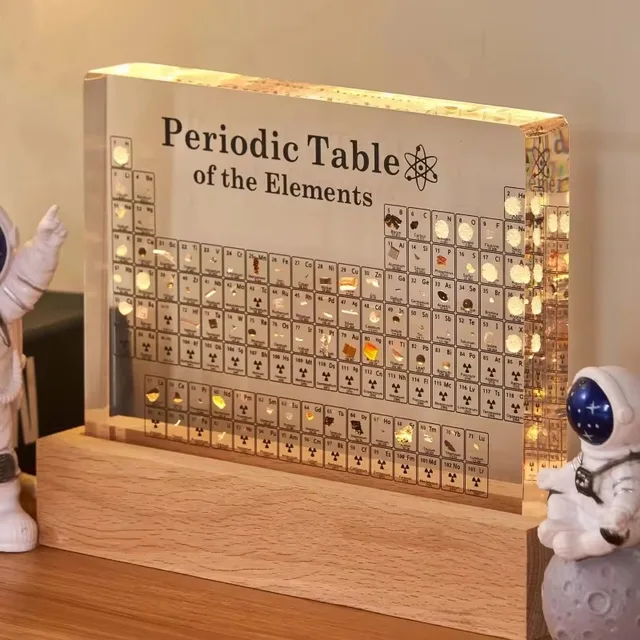 Acrylic Elements Periodic Table Mendeleev Safe Periodic Table Figurine Display Science Ornament Room Decoration Desk Accessories 1