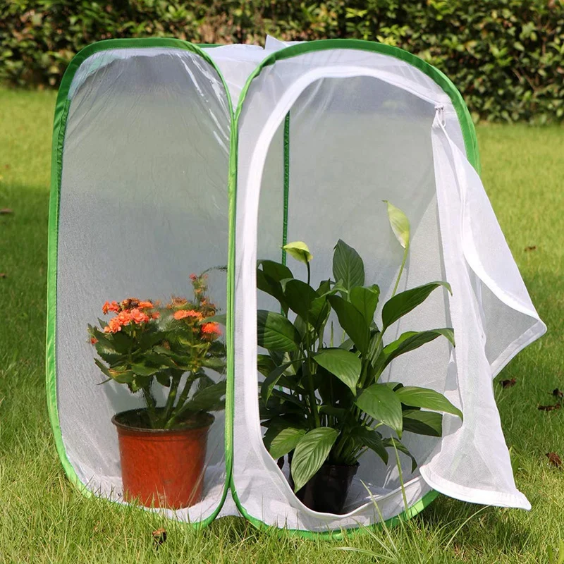 

2-Pack Insect And Butterfly Habitat Cage Terrarium -Up Butterfly Enclosure (2 X 15.7 X 15.7 X 23.6Inch) Durable White+Green