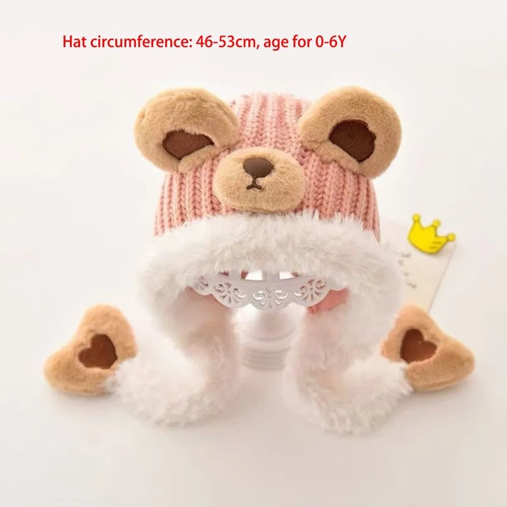 Warm Winter Knitted Hooded Hat for Kids