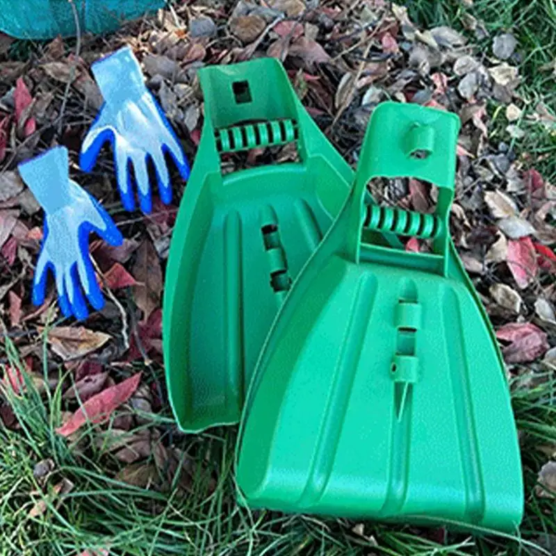 Leaf Hands Grabber Scoops Scoop Hand Rake Leaf Grabber Ergonomic Gardening Tools Cleaning Supplies Scooper for Fast Lawn Grass