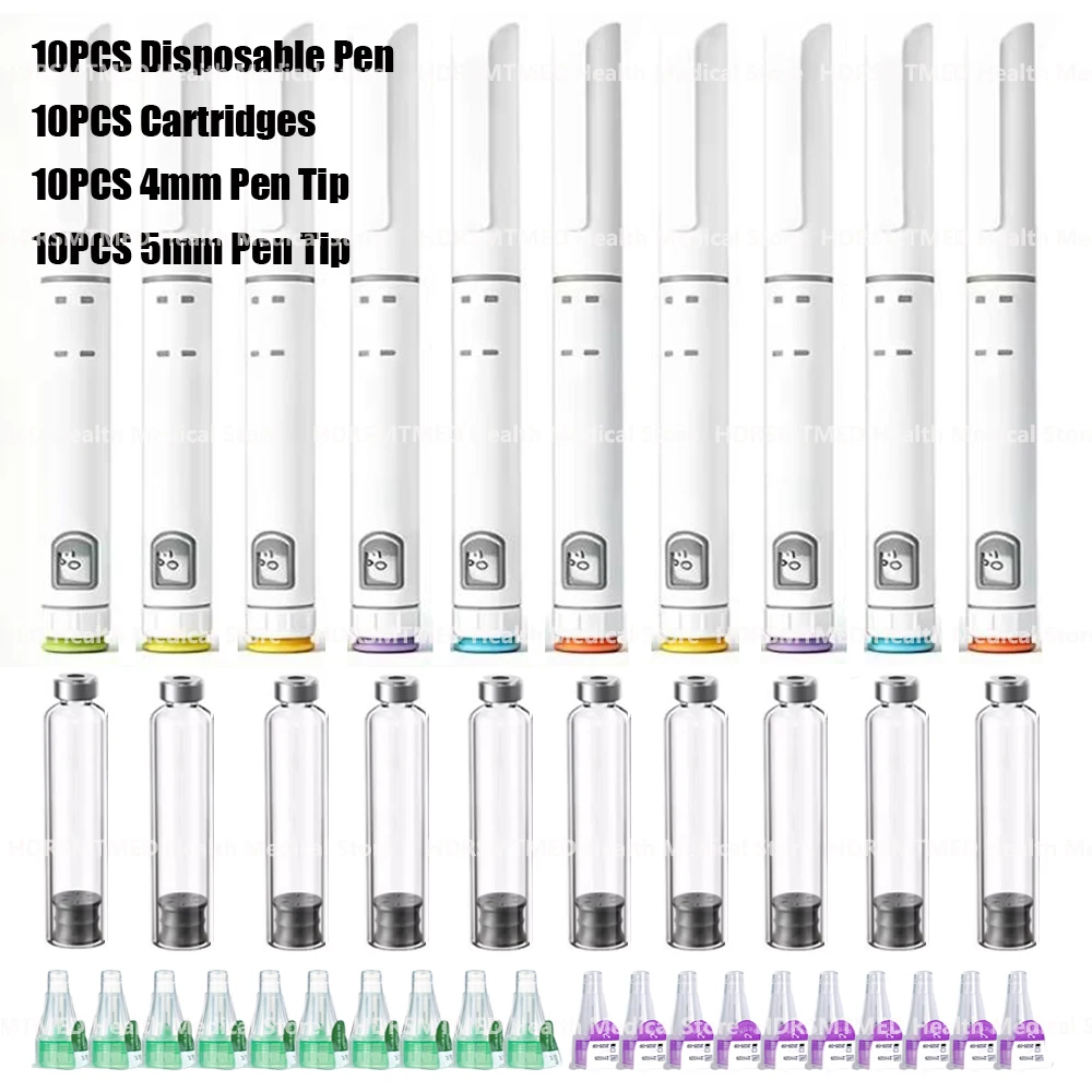 Stylo d'injection d'insuline stérile jetable, dose réglable 60U avec cartouches de 3 ml, compatible avec les embouts de stylo de 4 mm et 5 mm 1 Stylo d'injection d'insuline stérile jetable, dose réglable 60U avec cartouches de 3 ml, compatible avec les embouts de stylo de 4 mm et 5 mm 1