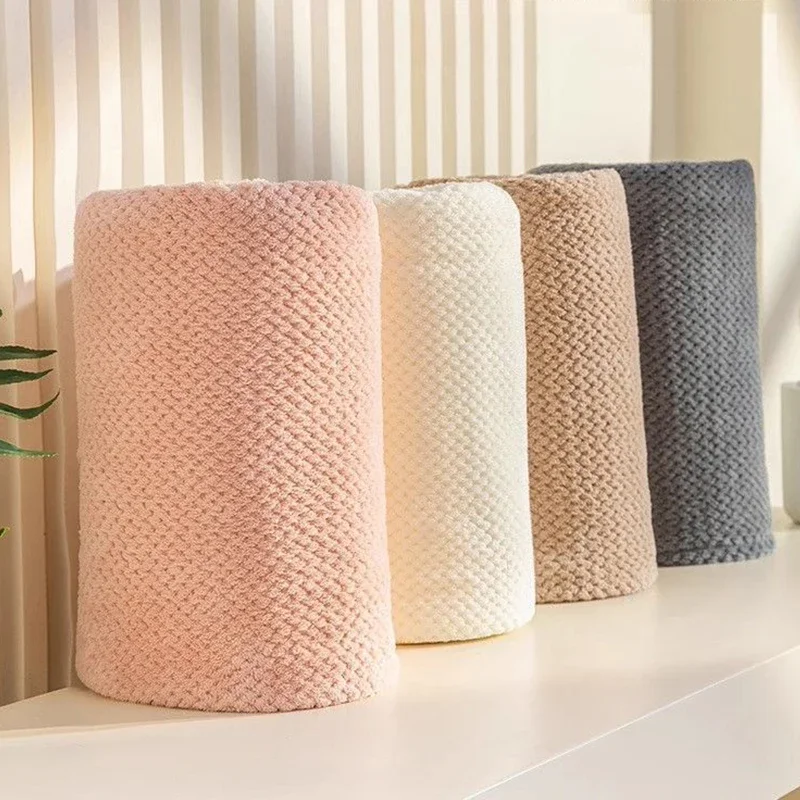70x140cm High quality thicken Coral velvet bath towel Soft Quick Absorbent Bath Towel super large quick-drying Comfortbath towel 4