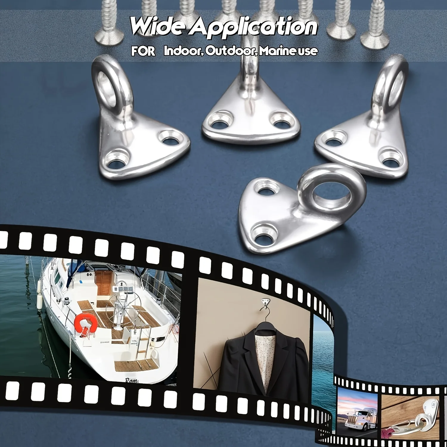 Heavy-Duty Stainless Steel Wall-Mounted Hooks for Tools and Accessories