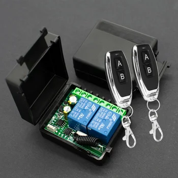 433Mhz Interruttore Wireless di Controllo Remoto DC 12V 24V 2CH 10A Relè Ricevitore Controller Motore Per Porta Serratura Elettromagnetica