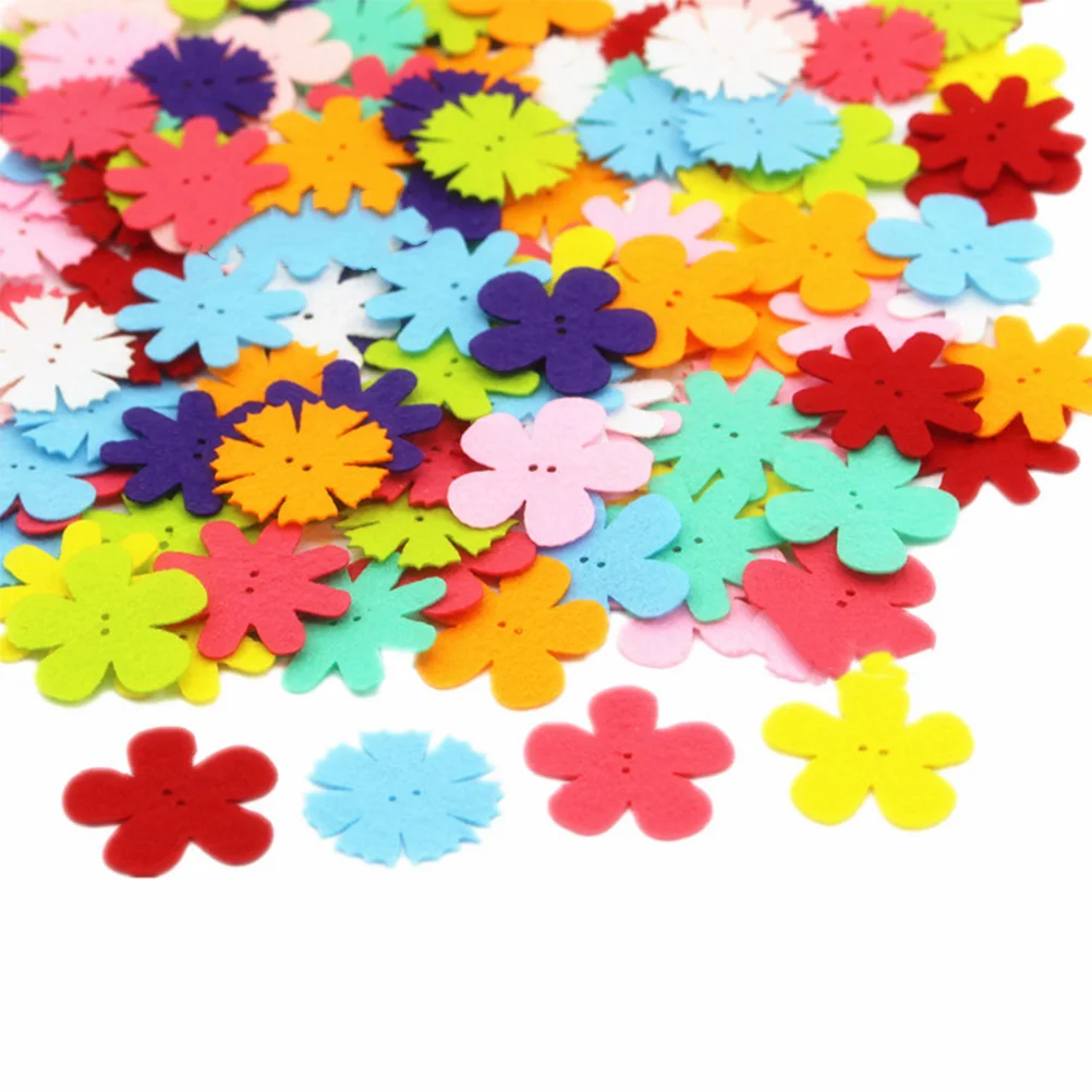 Adults Handmade DIY Flower Slices Nonwoven Craft Fabric Flowers Embellishments for Crafts Child craft fabric flowers