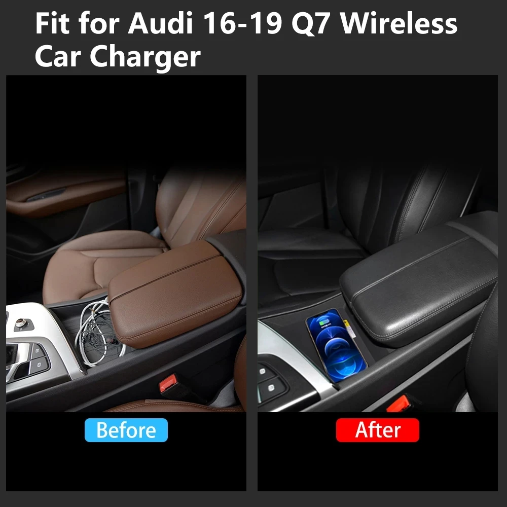 DECTRADE 15W QI Wireless Charger Car Center Console Phone