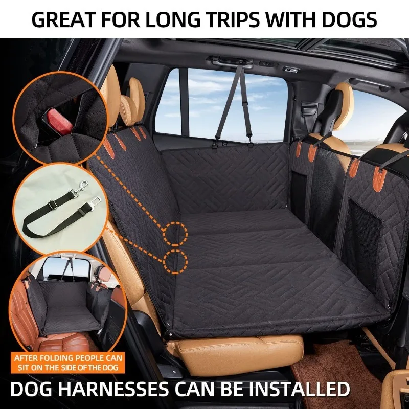 Dog car seat cover, non-slip and waterproof can be removed and washed pet car seat cover, suitable for dogs