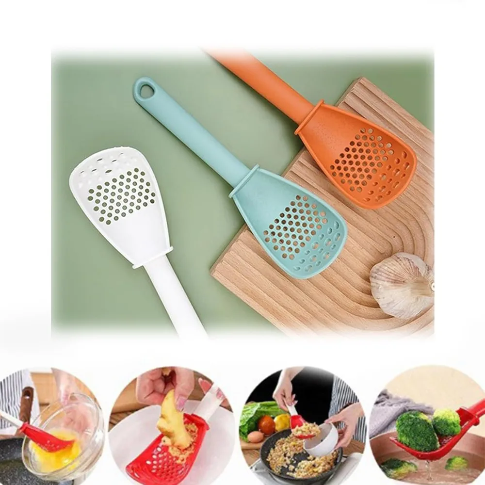 Plastic Rice Spoon Heat Resistant Easy to Clean Rice Spoon Without Damaging The Pot Ginger Garlic Paste Grinder Filter