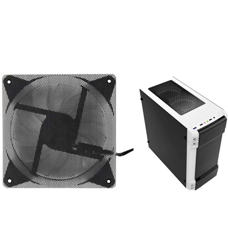 6cm 8cm 12cm PVC Black  Computer Fan Dust Filter Net Dustproof Cover Guard PC Cooler Fan Mesh Case 6