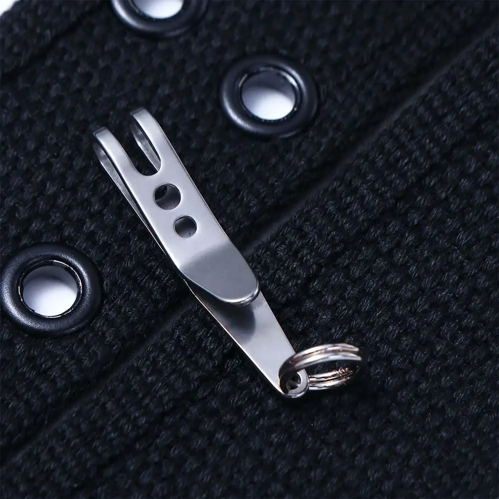 Tools EDC Tool Stainless Steel Mini Portable Key Ring Waist Belt Hanging Clip Bag Hanging Clip Pocket Clips Metal Key Buckles