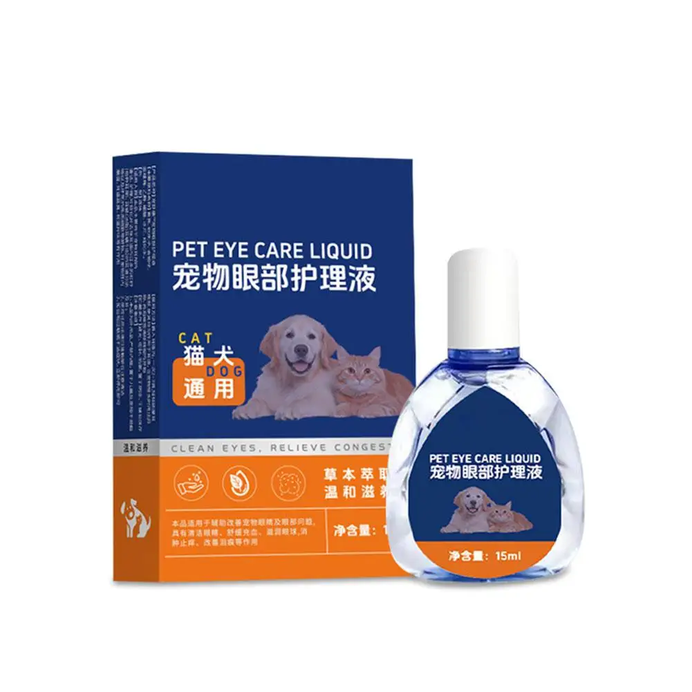 Pet Eye Drops for Dogs & Cats Pet Eye Care Liquid Dog Infection Treatment to Soothe Infection Allergy Dry Eyes Relief