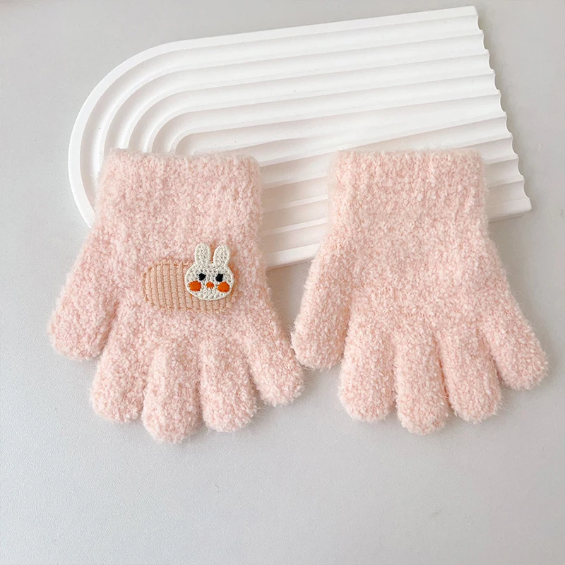 1-3 Years Kids Winter Gloves Thick Velvet Five Finger Mittens baby mittens winter gloves