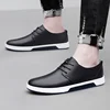 Genuine Leather Mens Designer Business Oxford Shoes Winter Fluffy Flat Shoes Breathable Mens Driving Men's Lace-up Walking Shoes 5