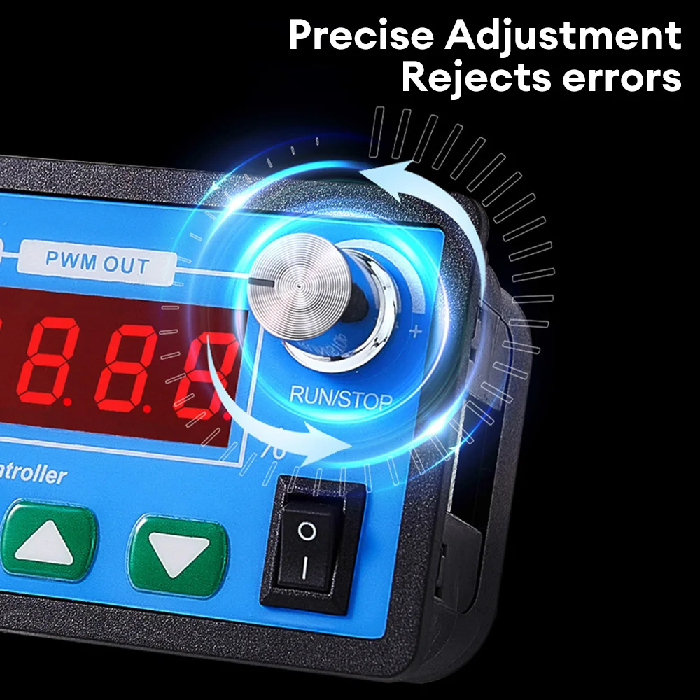 PWM DC Motor Speed Controller 0-9990RPM Adjustable DC6-55V 30A LED Digital Display Speed Governor Brushed Motor Encoder