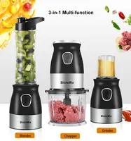 Hachoir à viande portable multifonctionnel à grande vitesse, mini mélangeur personnel, robot culinaire, centre commercial, Ju479, hachoir à sec, 500 ml, 800 W 3