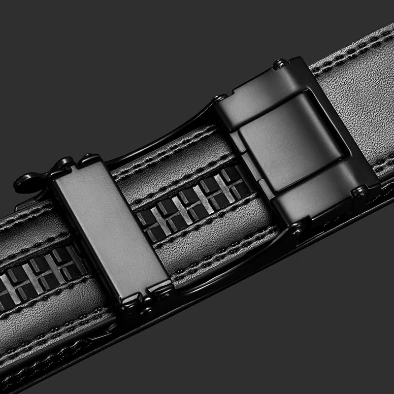BISON DENIM Genuine Leather Luxury Men's Fashion Belt
