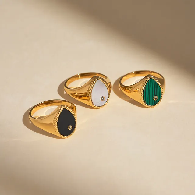 Bagues en acier inoxydable pour femmes et filles, 3 couleurs, esthétique, tendance, bijoux de mariage d'été, 2024