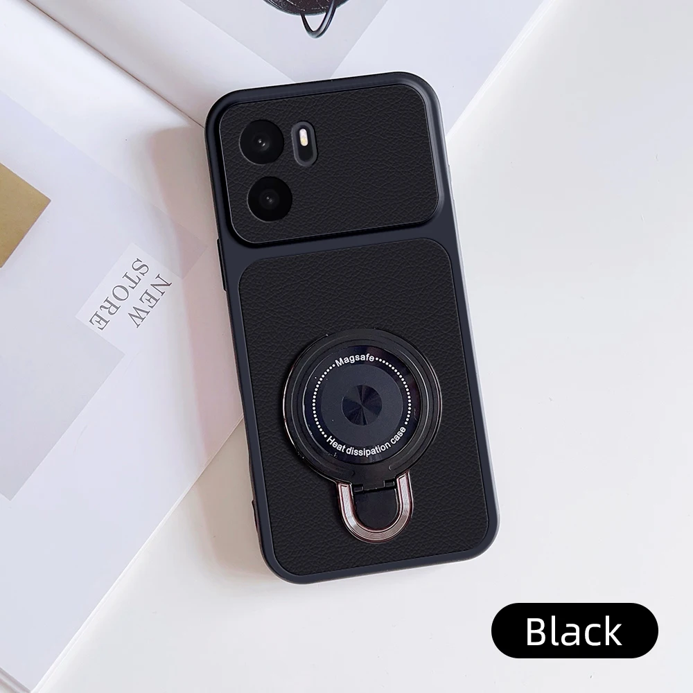 Leather MagSafe Case with Magnetic Bracket and Stand Holder