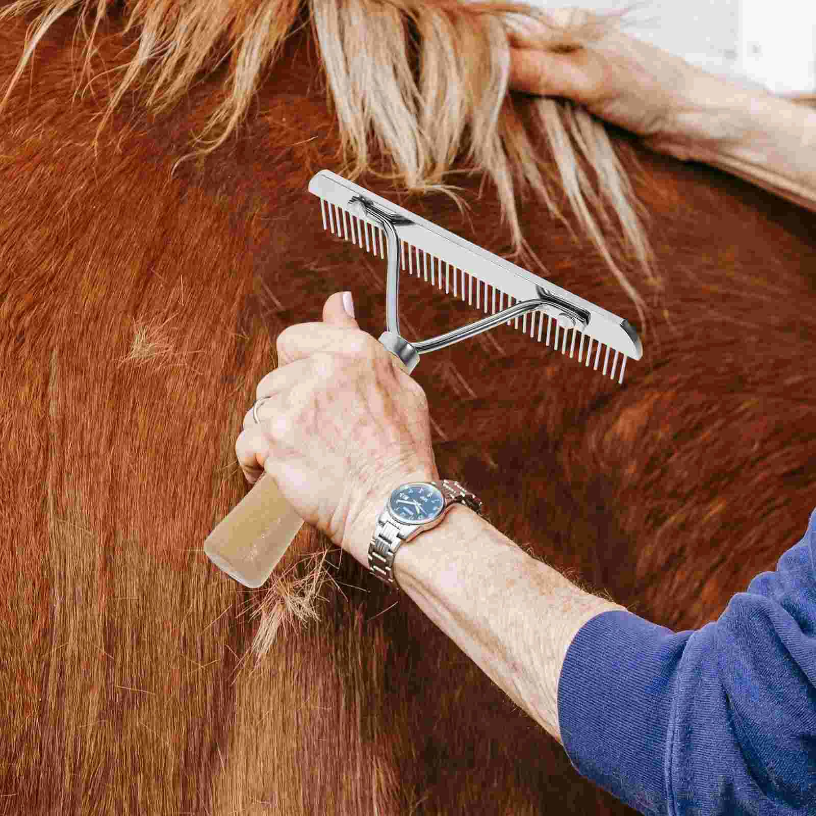 Deshedding Tool Metal Comb Horse Hair Comb Horse Dematting Brush Hair Cleaning Comb Cleaning Brush Cleaning Dog Rake Accessory 4