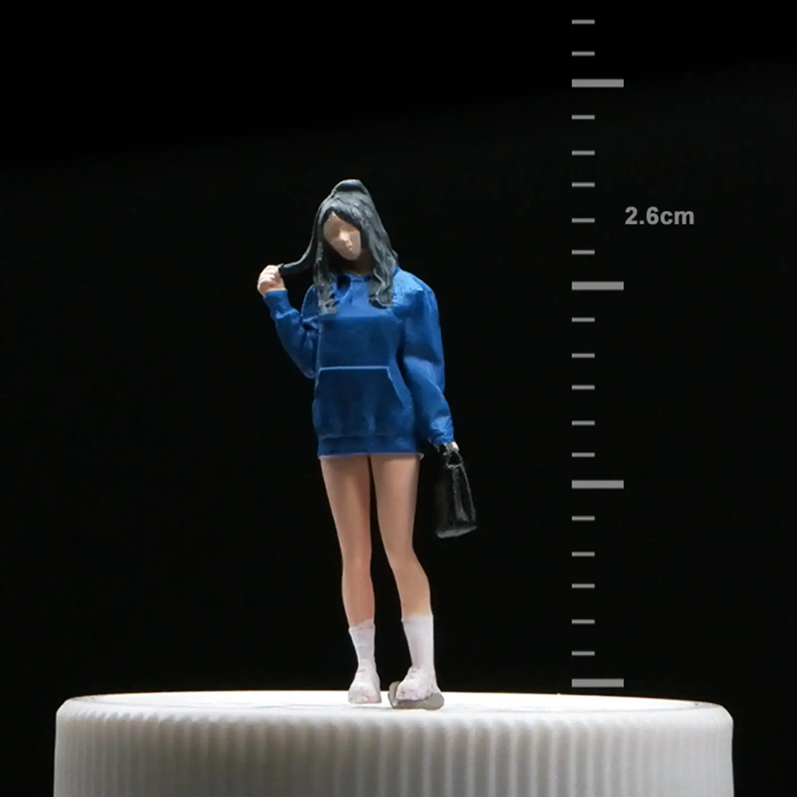 1/64 Scale People Figure Mini Architectural Miniature Diorama Girl Figure