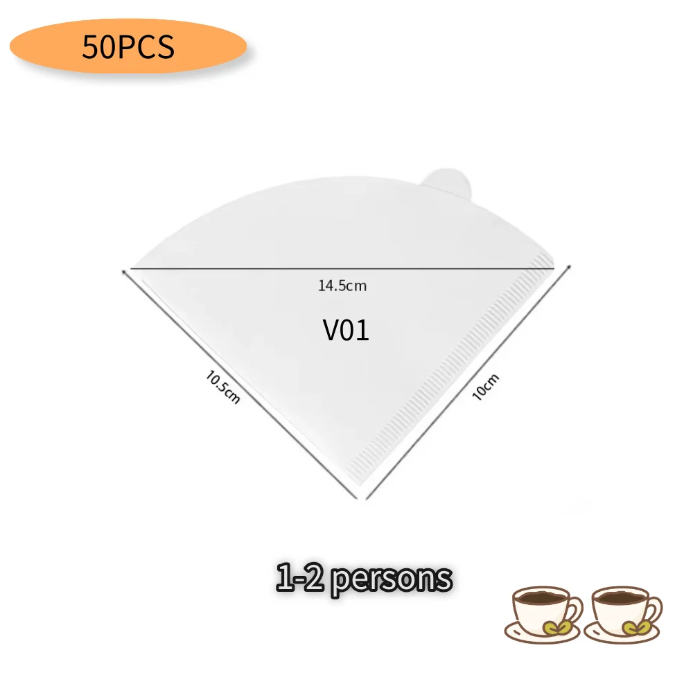 Bolsas de papel de filtro de café desechables en forma de U, filtros de elaboración de café ecológicos, diseño de reloj de arena para suministros de café