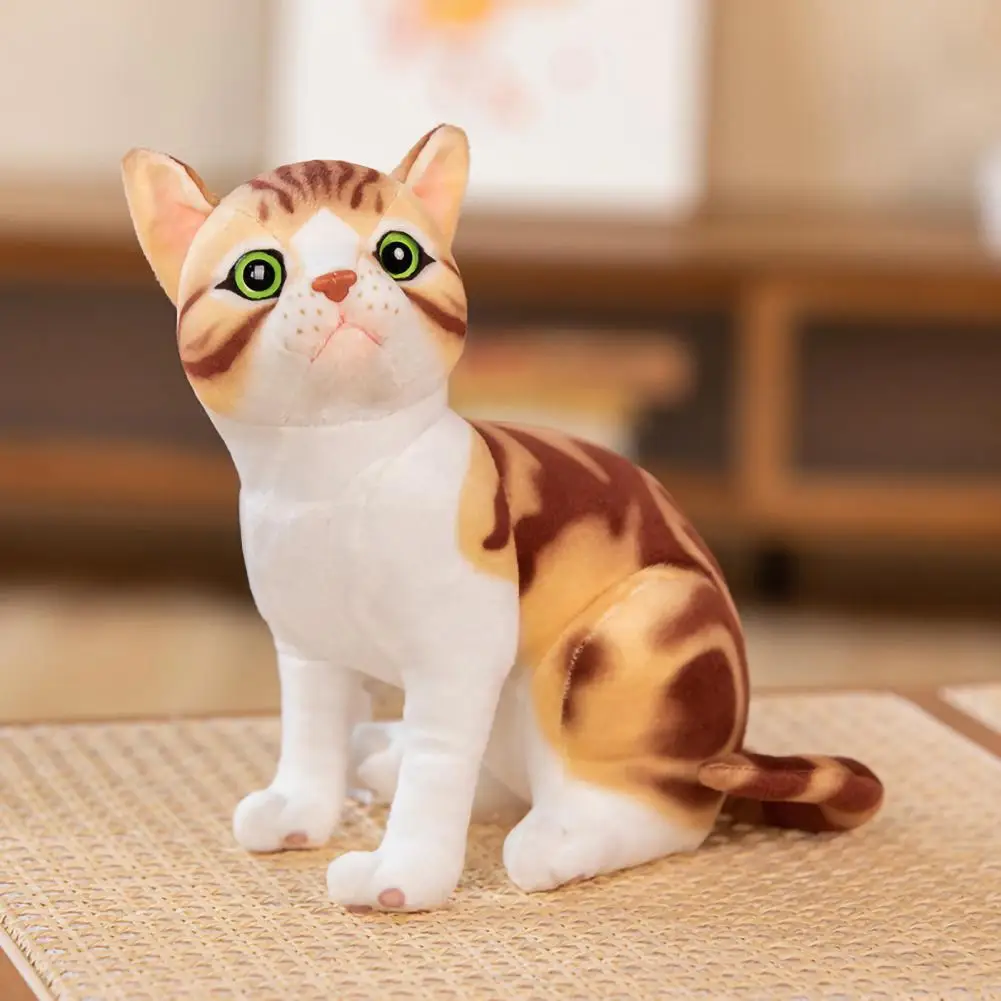 

Stuffed Kitten Doll Cozy Touch Cat Plush Doll Vivid Look Simulated Pet Cat Plush Toy Pillow Ornament Birthday Gift