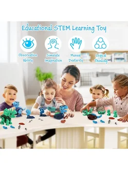 Kids Toys Stem Dinosaur Toy: Take Apart Toys for Kids 3-5 Learning Educational Building Sets with Electric Drill Birthday 2