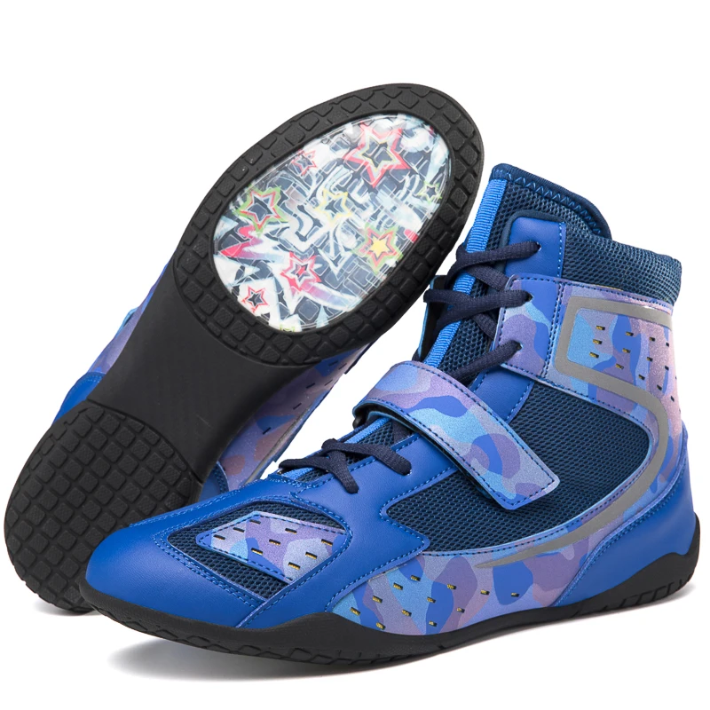 

Men Women Professional Boxing Wrestling Fighting Boots Mesh Breathable Wearable Sneakers Big Boys Training Boxing Shoes