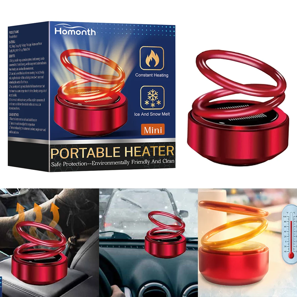 1-10PC Electromagnetic Ice Melting Deicer Solar Powered Kinetic Molecular Heater Snow Remover Car Perfume Diffuser Air Freshener