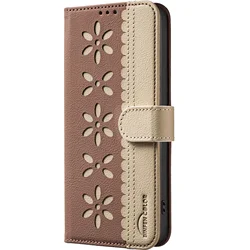 Elegant Leather Wallet Flip Case & Silicone Cover - Premium Protection - Redmi 15 5G (B36 - Brown)