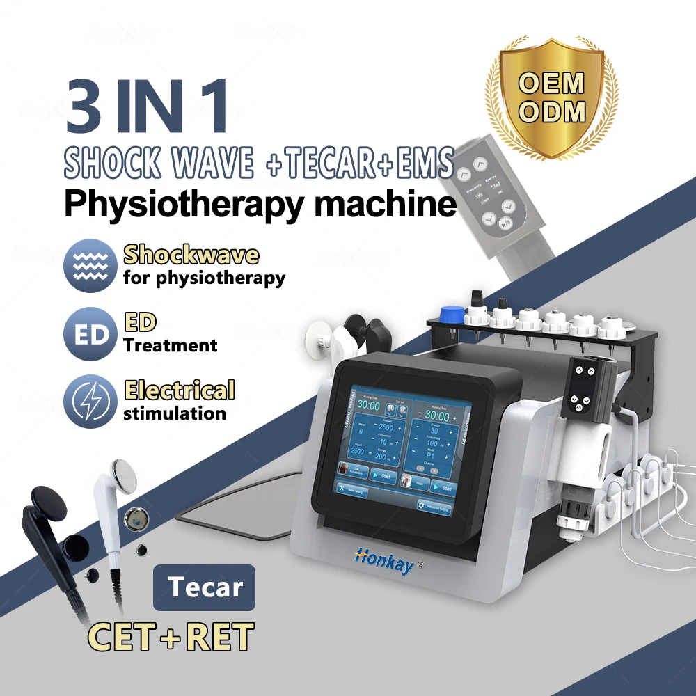 

Professional ED Treatment Smart Tecar Wave EMS ShockWave 3 in 1 Machine 448KHZ RET CET Pain Relief Physiotherapy Equipment