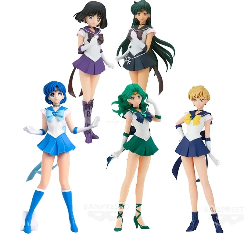 Originale Bandai Anime Toy Sailor Moon Meiou Setsuna Sailor Saturn Sailor Neptune Sailor Uranus Sailor Mercury Action Figure Doll