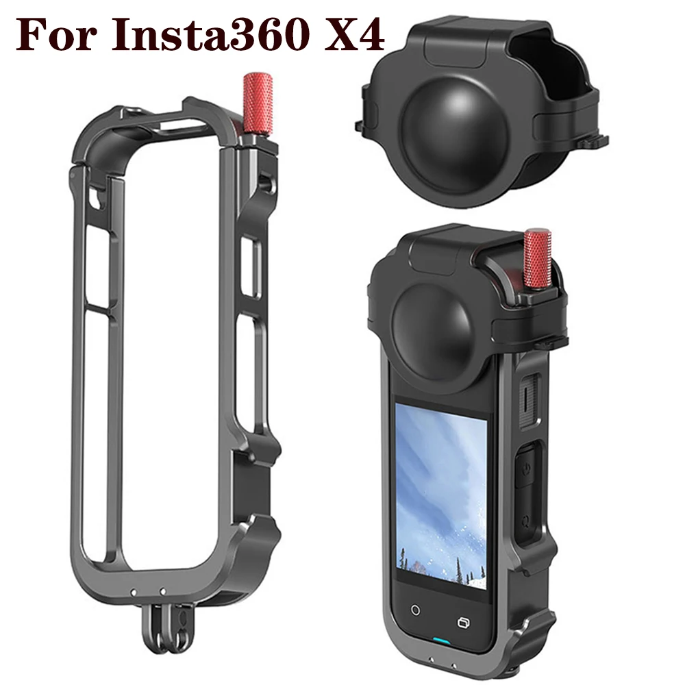 

For Insta360 X4 Metal Rabbit Cage Insta 360 X 4 Camera Protective Expansion Frame Accessories Sports Camera Protective Case