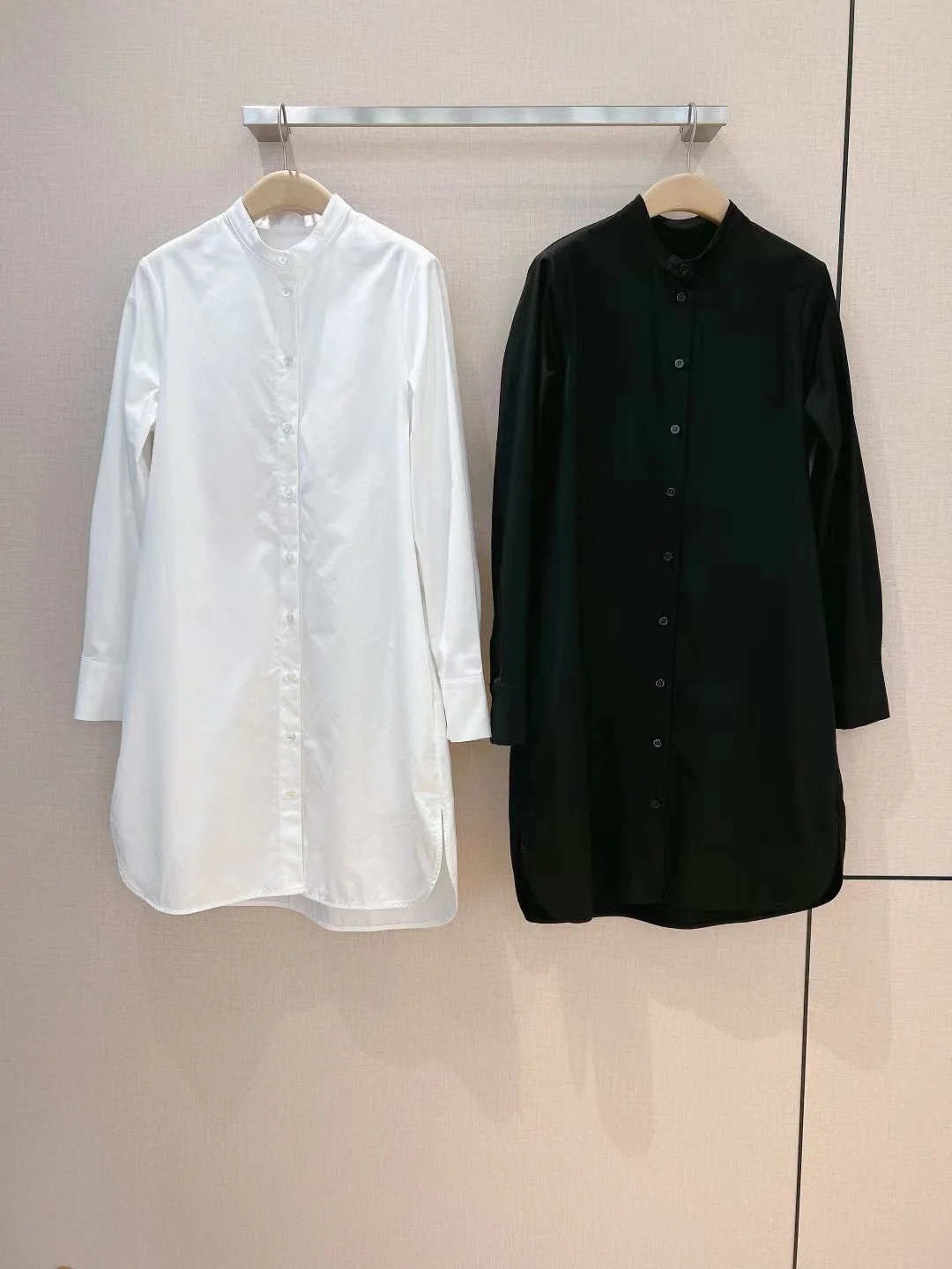 

Fyion 2023 Spring 100% Cotton Long Shirt Women Casual Loose White / Black Blouse Fashion Tops Runway Single Breasted Clothes