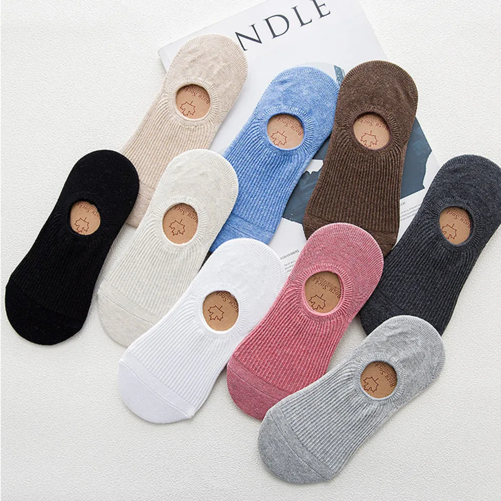 

Invisible Short Woman Sweat summer comfortable cotton bamboo girl women's boat socks ankle low female invisible 2pair=4pcs