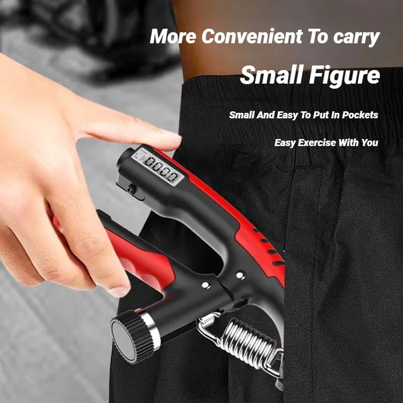 10-100KG hand exerciser Electronic Smart Counting Hand Grip Adjustment Exercise Power Strengthening Pliers Spring Finger Pinch Wrist Training