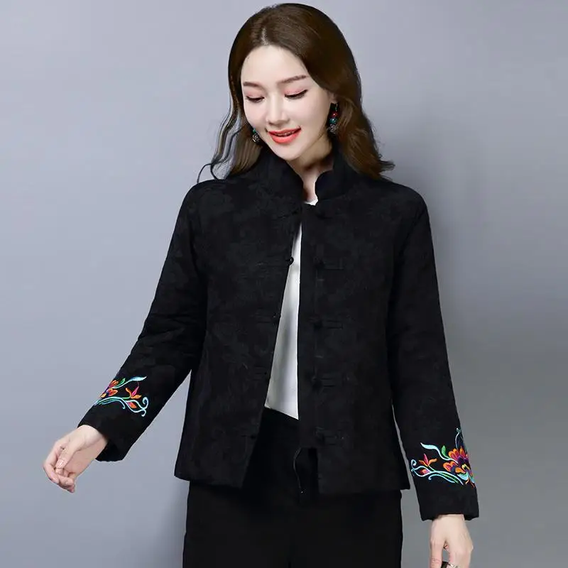 Chinese Style Embroidery Hanfu Women Short Coats Clothing China Traditional Vintage Harajuku Oriental Tang Suit Cardigan Jacket