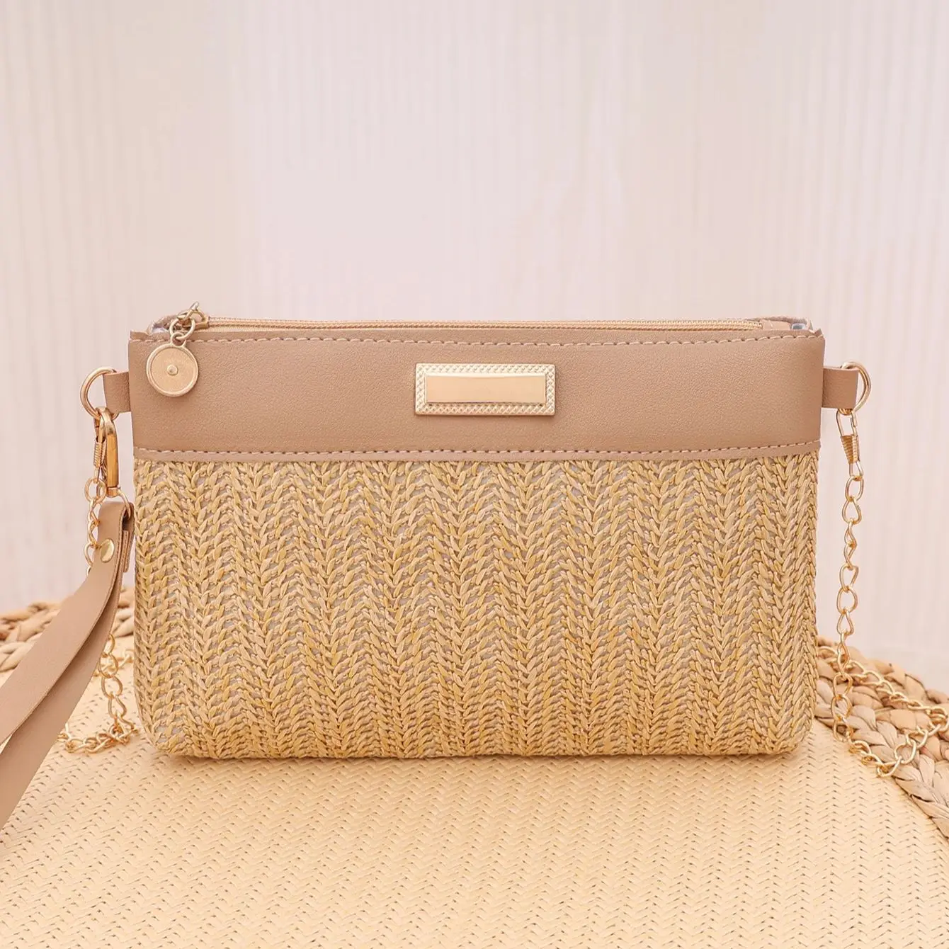 Yogodlns الصيف حقيبة يد صغيرة من القش العصرية حقيب...