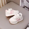Four Seasons Children's Sneakers Brown Leather Fashion Lightweight Boys Girls Board Shoes 2-6 Years Old Kid Baby Casual Shoes 2