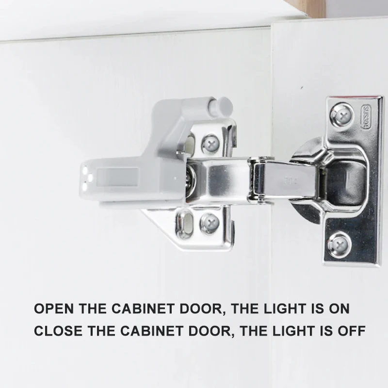 Universal Hinge Light 1pcs Kitchen Bedroom Living Room Cabinet Cupboard Wardrobe 0.25W Inner LED Sensor Light Furniture Hardware