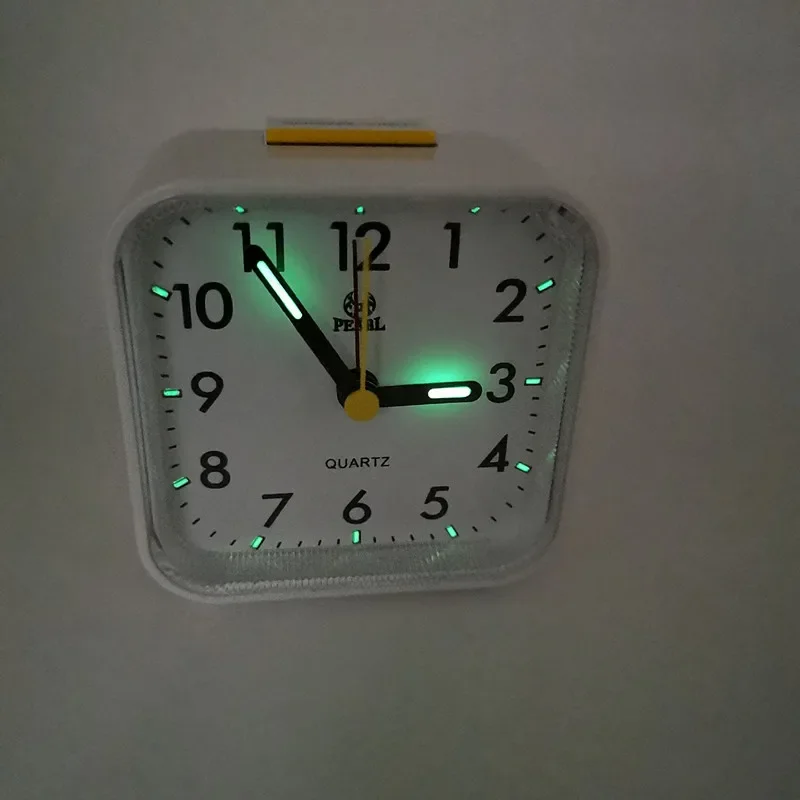 Luminous Silent Desk Alarm Clock with Light Snooze for Heavy Sleepers and Office Use