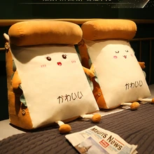 Cartoon Bread Triangle Waist Back Pillow Soothing Waist Back Pillow Can Be Removed and Washed Girls Sleep Sofa Waist Pillow