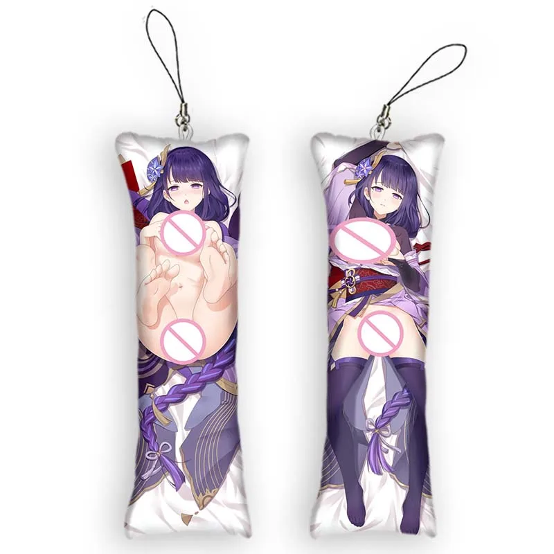 Genshin Impact Anime Mini Dakimakura Keychain 2 Side Small Pillow