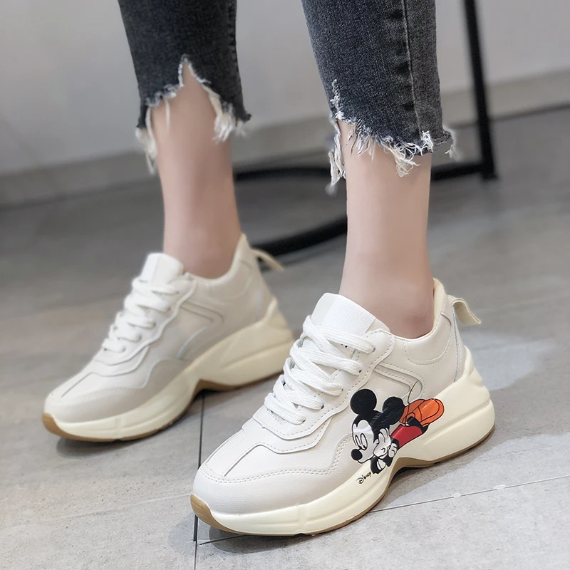 Women's Casual Sports Shoes Autumn New Round Head Splicing Front Lacing Anti-slip Wear-resistant Low-top Shoes 2