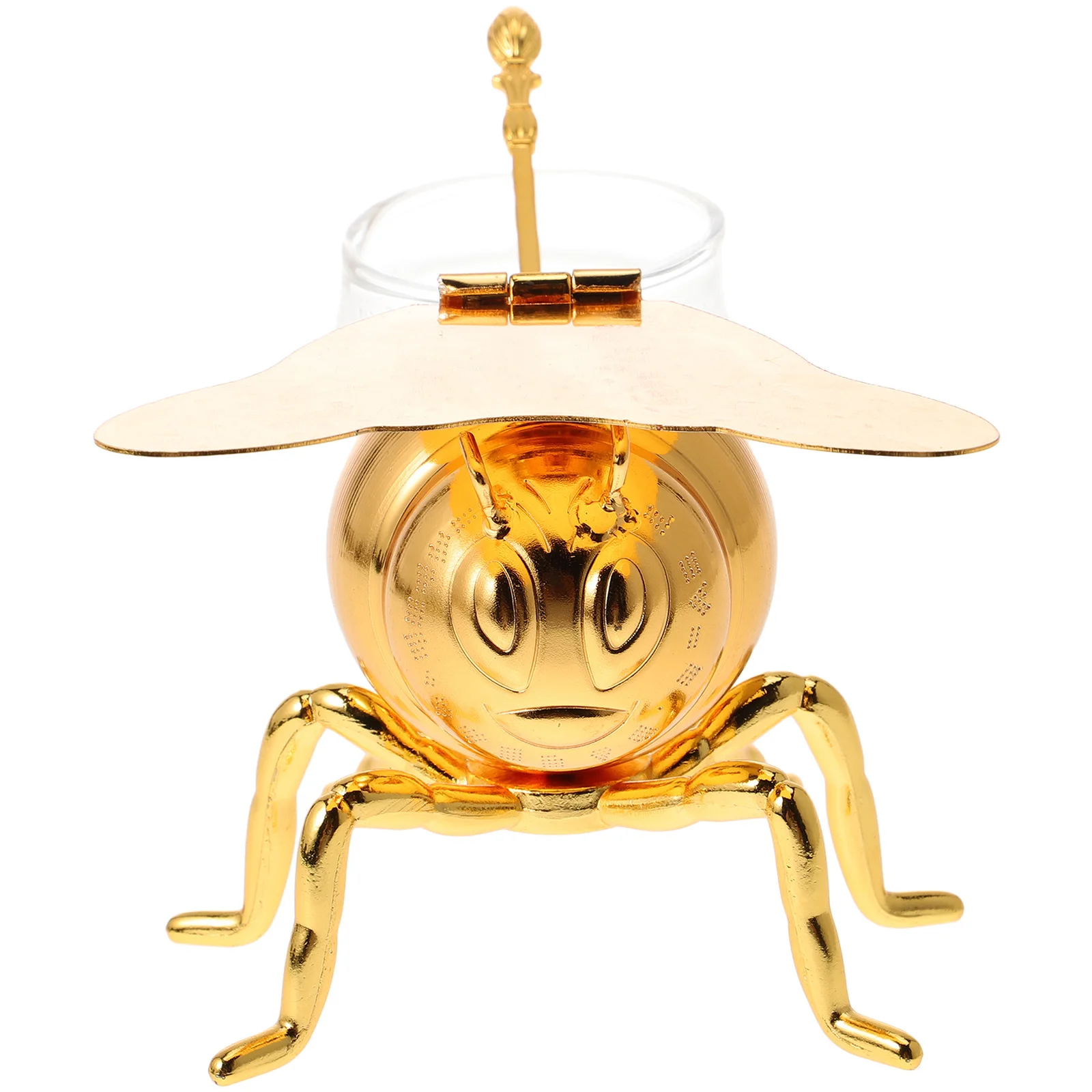 

Bee Honeypot Honey Containers Dipper Golden Bee Honey Jar Bee Honey Pot Ornament