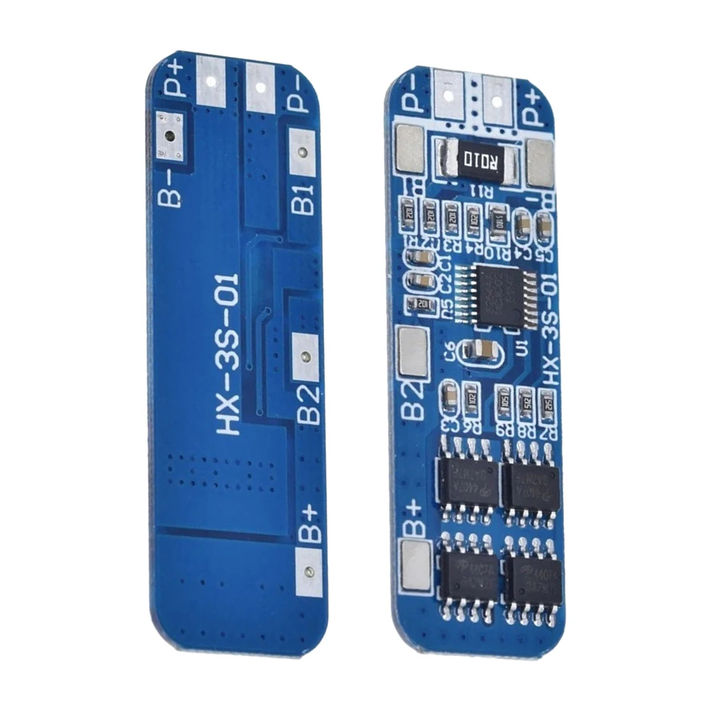 

2PCS 3S 12V 10A BMS Charger Li-Ion Lithium Battery Circuit Protection Board 10.8V 11.1V 12.6V Electric Blue Battery