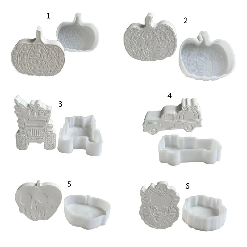 Candle Resin Mold Pumpkin Gypsum Ornaments Mold Home Dcoration Durable Tool DIY versatile silicone casting mold vintage shaped molds versatile ornaments casting mould resuable jewelry making tool