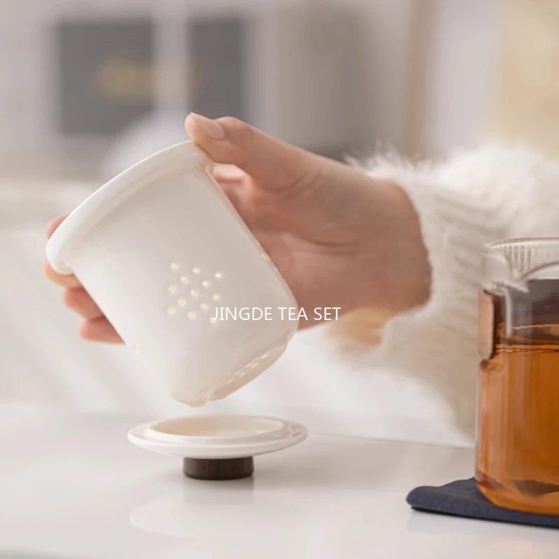 1 Pot+4Cup Glass Travel Tea Set, Portable Ceramic Kuaike Cup, Personal Portable Bag Set, Outdoor Kung Fu Glass Tea Pot